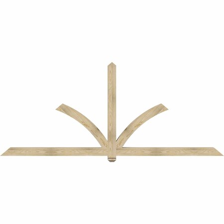 Ekena Millwork Redmond Rough Sawn Timber Gable Bracket, Douglas Fir, 108"W x 45"H x 4"D x 4"F, 10/12 Pitch GBW108X45X0404RED00RDF